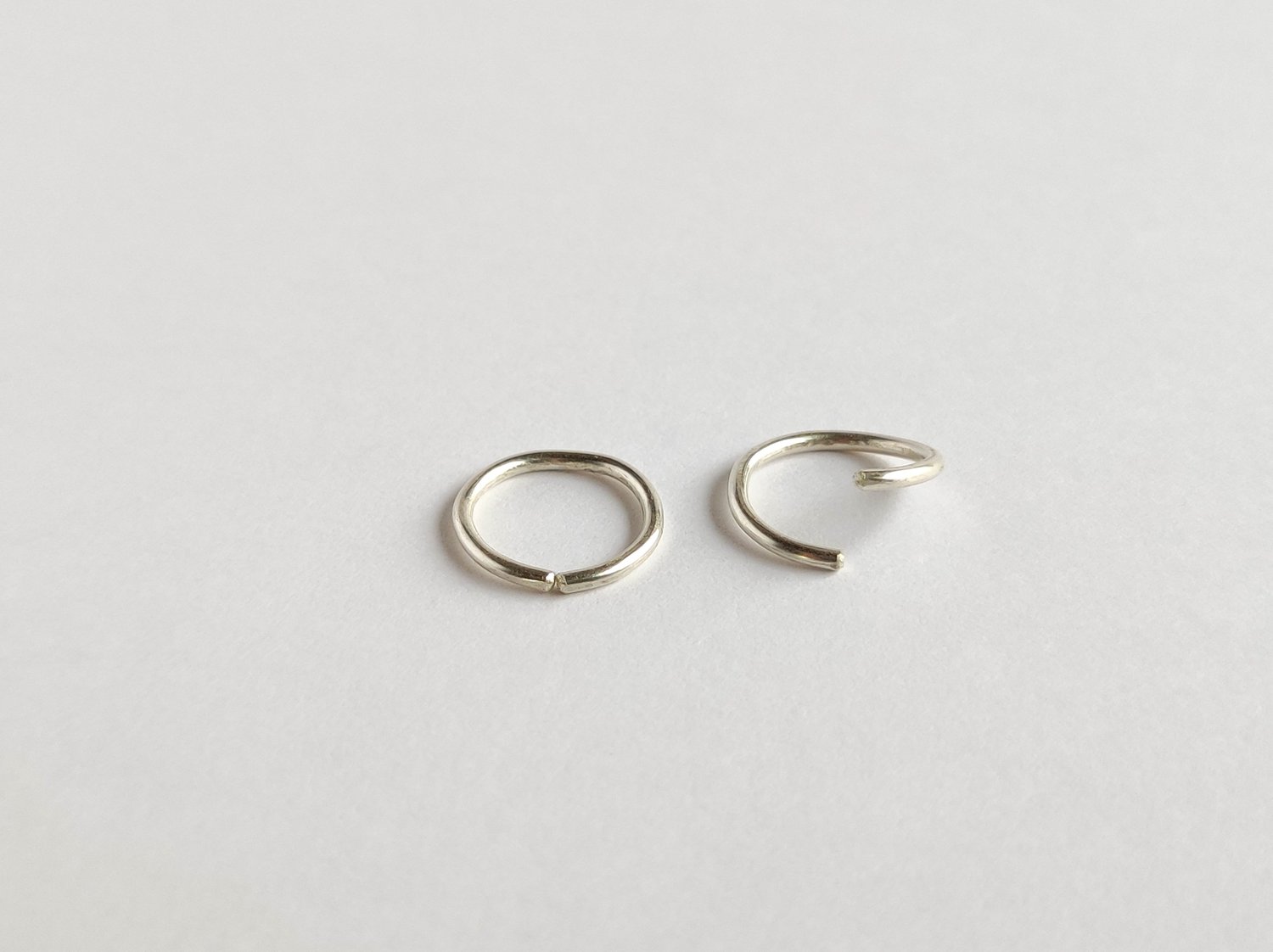 Image of 1mm Silver Hoop Earring