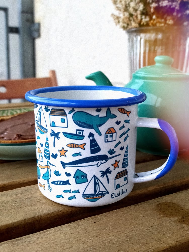 Image of Blu Enamel mug