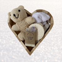 Image 2 of Engraved Bath Hamper Gift Set with "A LITTLE BIT OF SOAP"