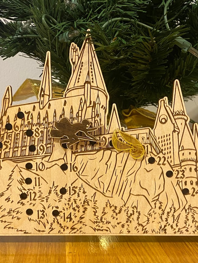 Wizarding Castle Advent Calendar Leatherhead Laser Works