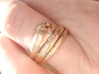Image 4 of VICTORIAN 18CT OLD CUT DIAMOND  SNAKE RING 6.1G RING SIZE M 1/2