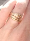 VICTORIAN 18CT OLD CUT DIAMOND  SNAKE RING 6.1G RING SIZE M 1/2