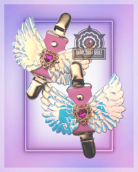 Wide winged garters - XL wings