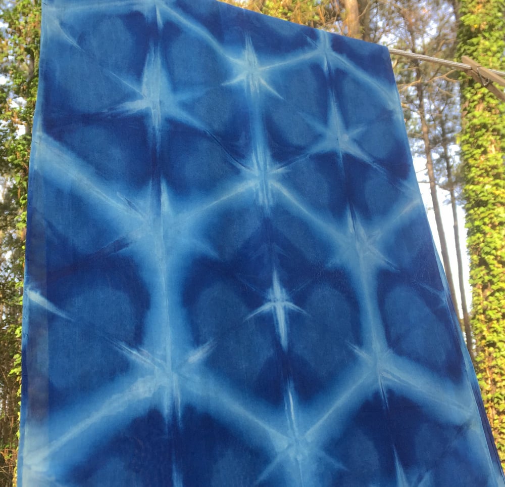 Image of Bold Floral Indigo Scarf