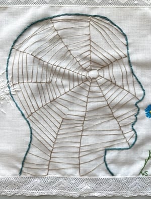 Image of Cobwebs on the brain. Original embroidery