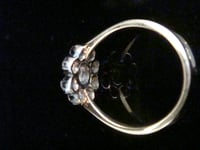 Image 3 of Victorian 18ct yellow gold large old mine cut diamond 0.90ct cluster ring