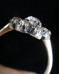 Image 4 of Victorian 18ct yellow gold large old mine cut diamond 0.90ct cluster ring
