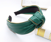 Image 4 of 2 FOR $30! Vintage Faux Leather Zipper Headband | Women's Hair Accessories