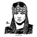 Image of Axl Rose Guns N Roses Original Ink Portrait Drawing