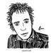 Image of Johnny Rotten Sex Pistols Original Ink Portrait Drawing
