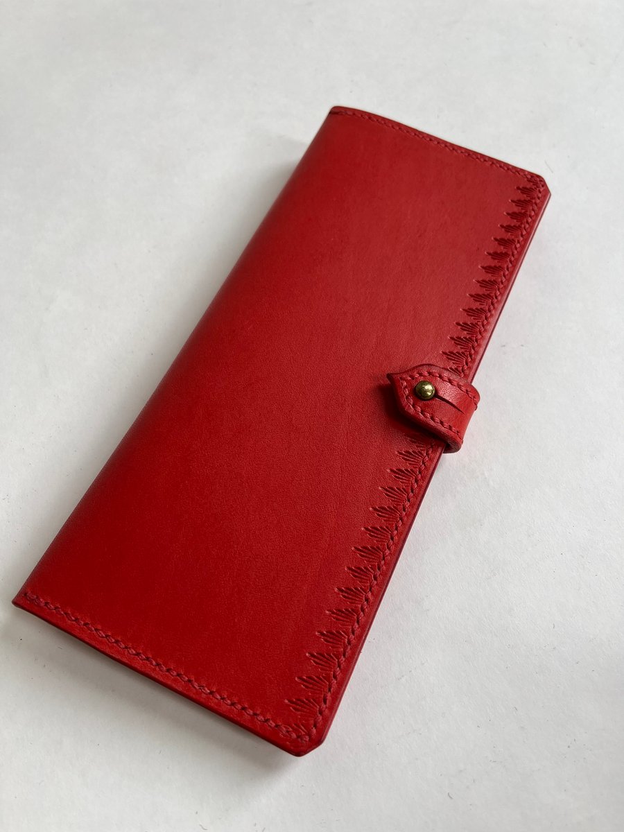 Image of Red Buttero Long Wallet 