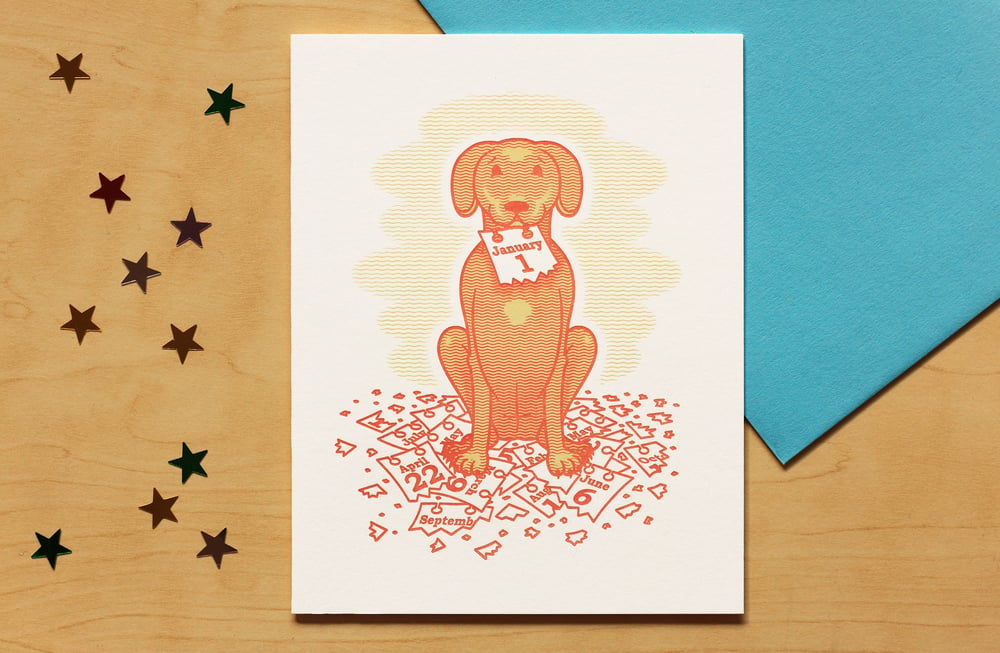 Image of HAPPY NEW YEAR DOG Card