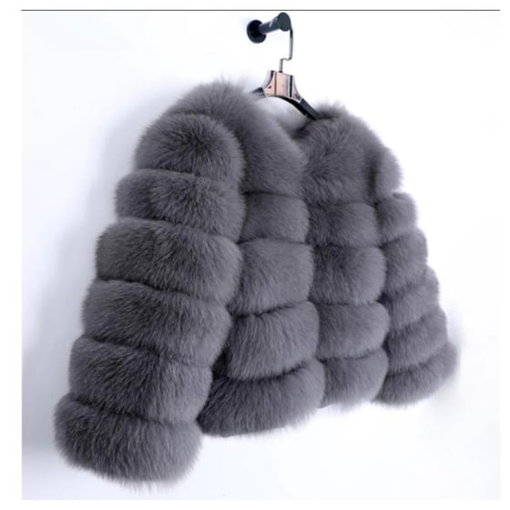 Image of Grey Fox Fur  Jacket