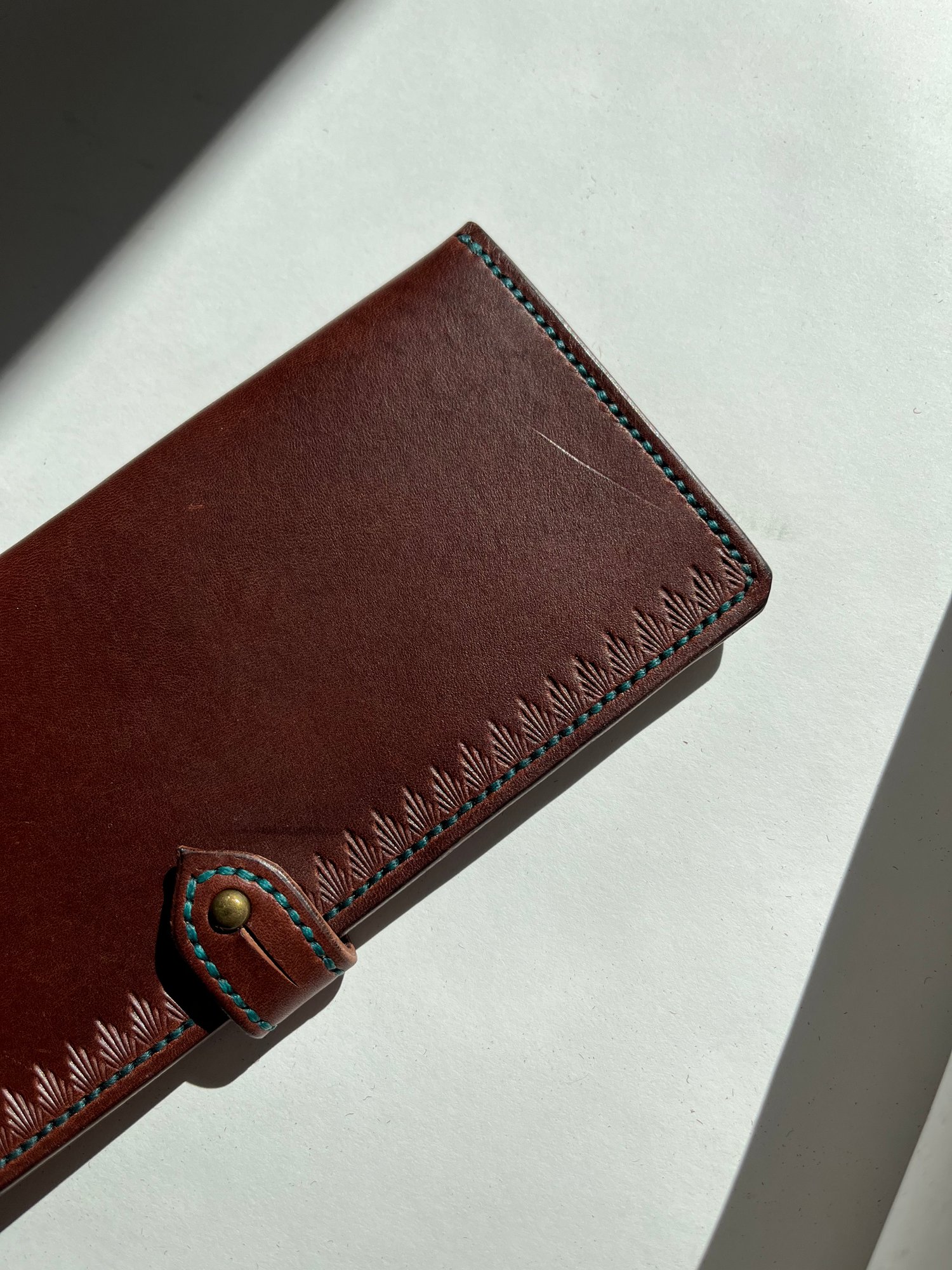 Image of Bordeaux Italian Long Wallet 