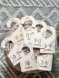 Image 3 of Boho Sun Wooden Baby Closet Dividers