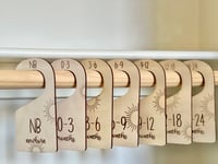 Image 4 of Boho Sun Wooden Baby Closet Dividers