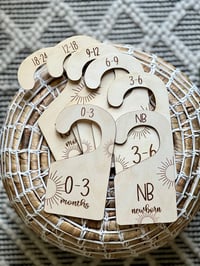 Image 2 of Boho Sun Wooden Baby Closet Dividers