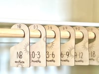 Image 5 of Boho Sun Wooden Baby Closet Dividers