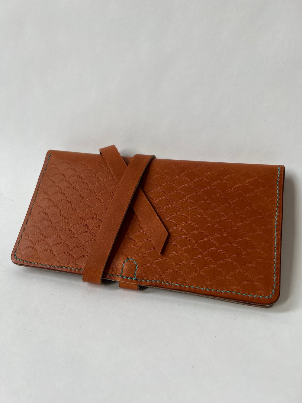 Image of Copper Legacy Stamped Wrap Clutch