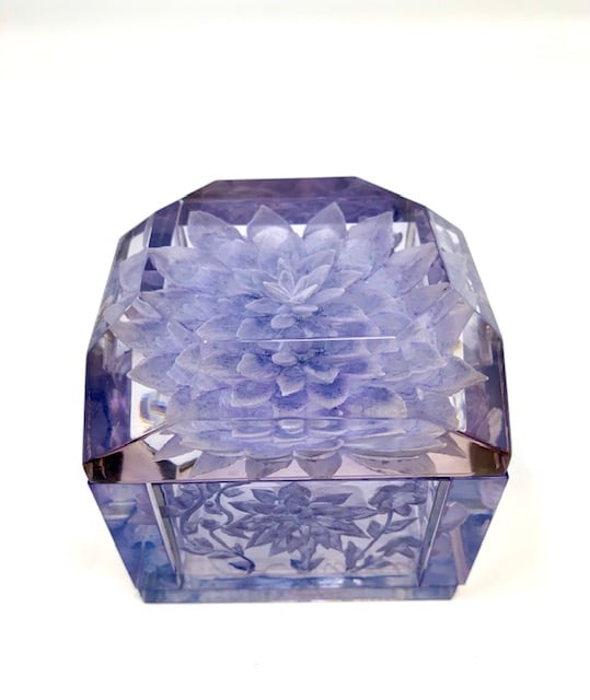 Image of Jumbo Mini Lucite Boxes  (blues and green) 