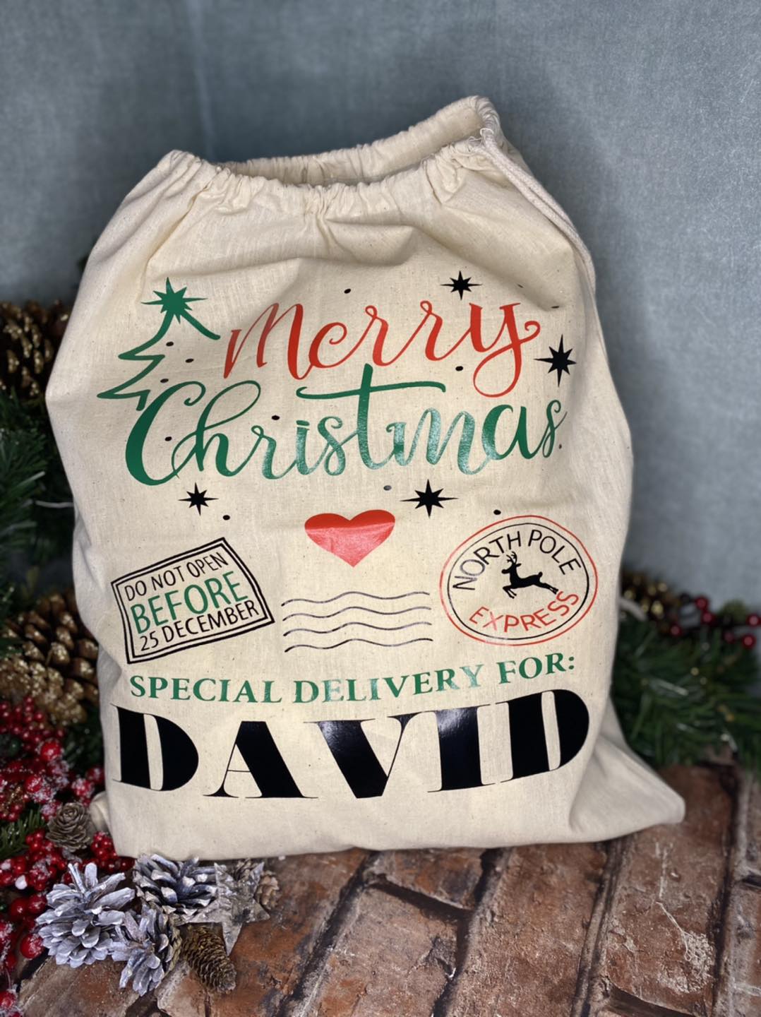 Image of Personalised Large Santa Sacks