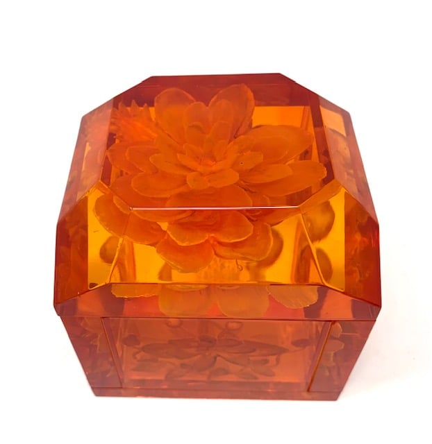 Image of Jumbo Mini Lucite Box (Orange!)