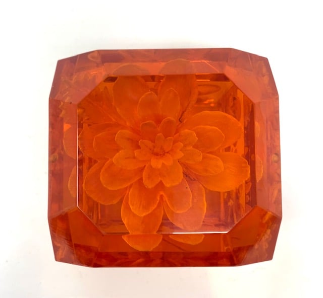 Image of Jumbo Mini Lucite Box (Orange!)