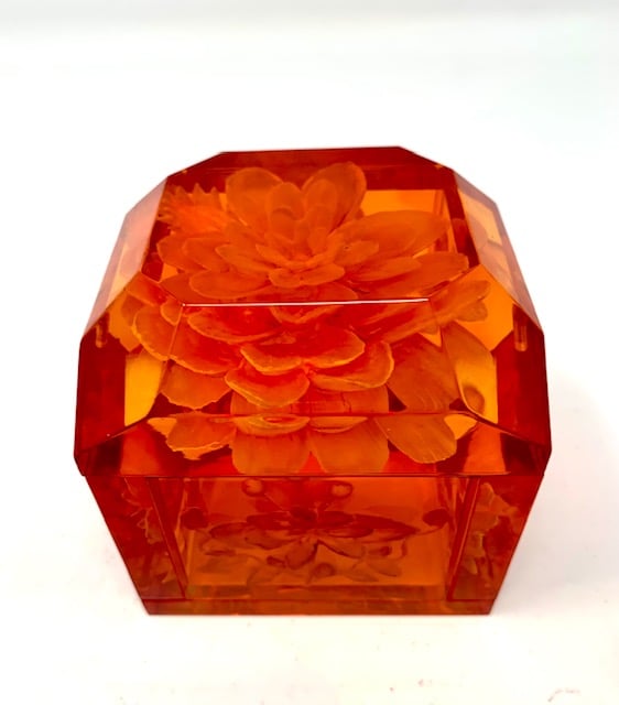 Image of Jumbo Mini Lucite Box (Orange!)