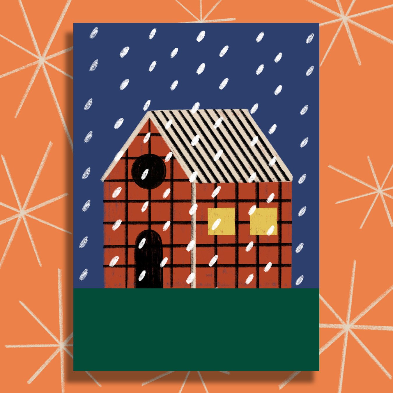Snowy Cottage Card