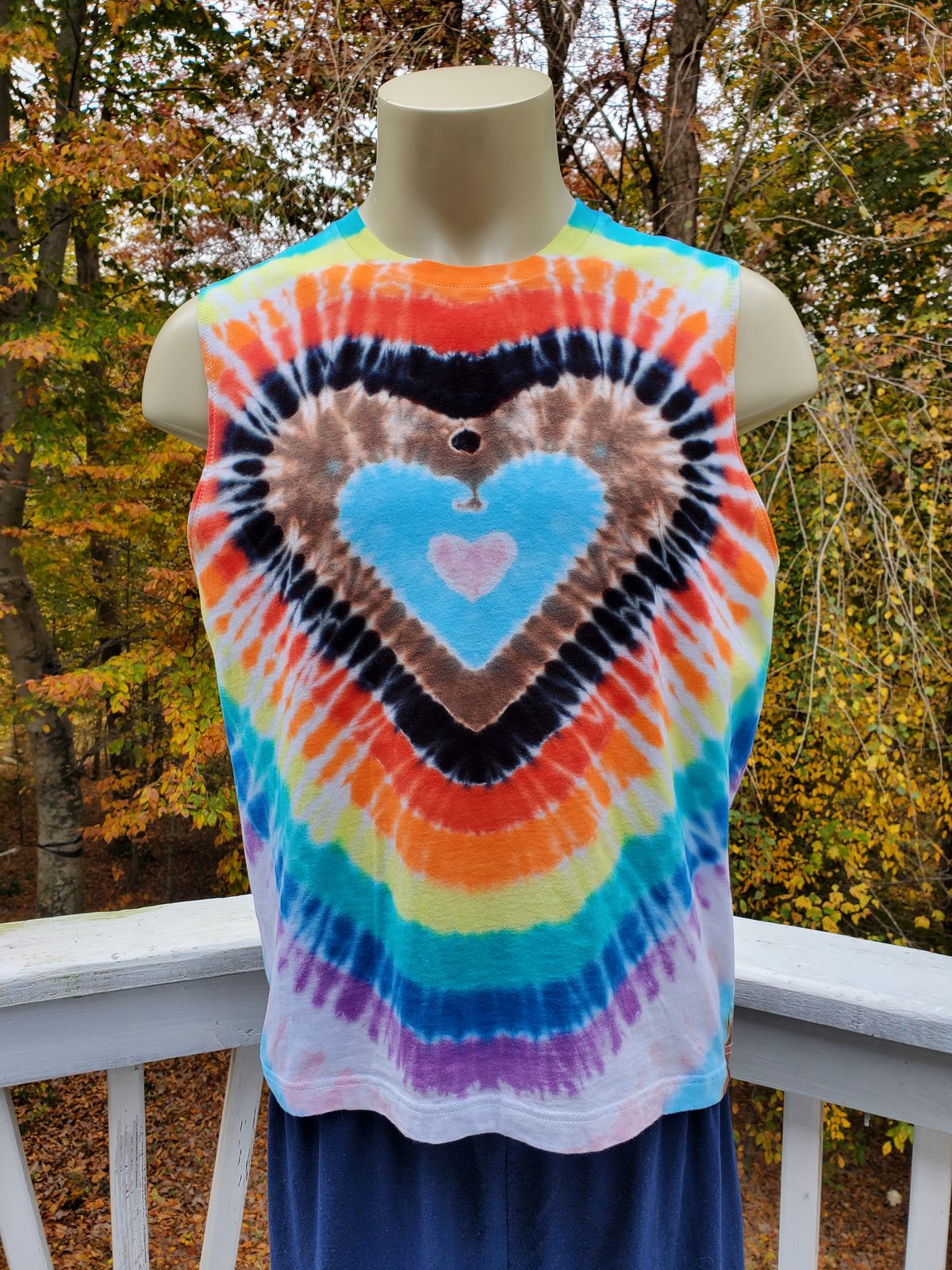 tie dye muscle tee