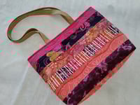 Image 2 of Pink & Orange Batik Tote 