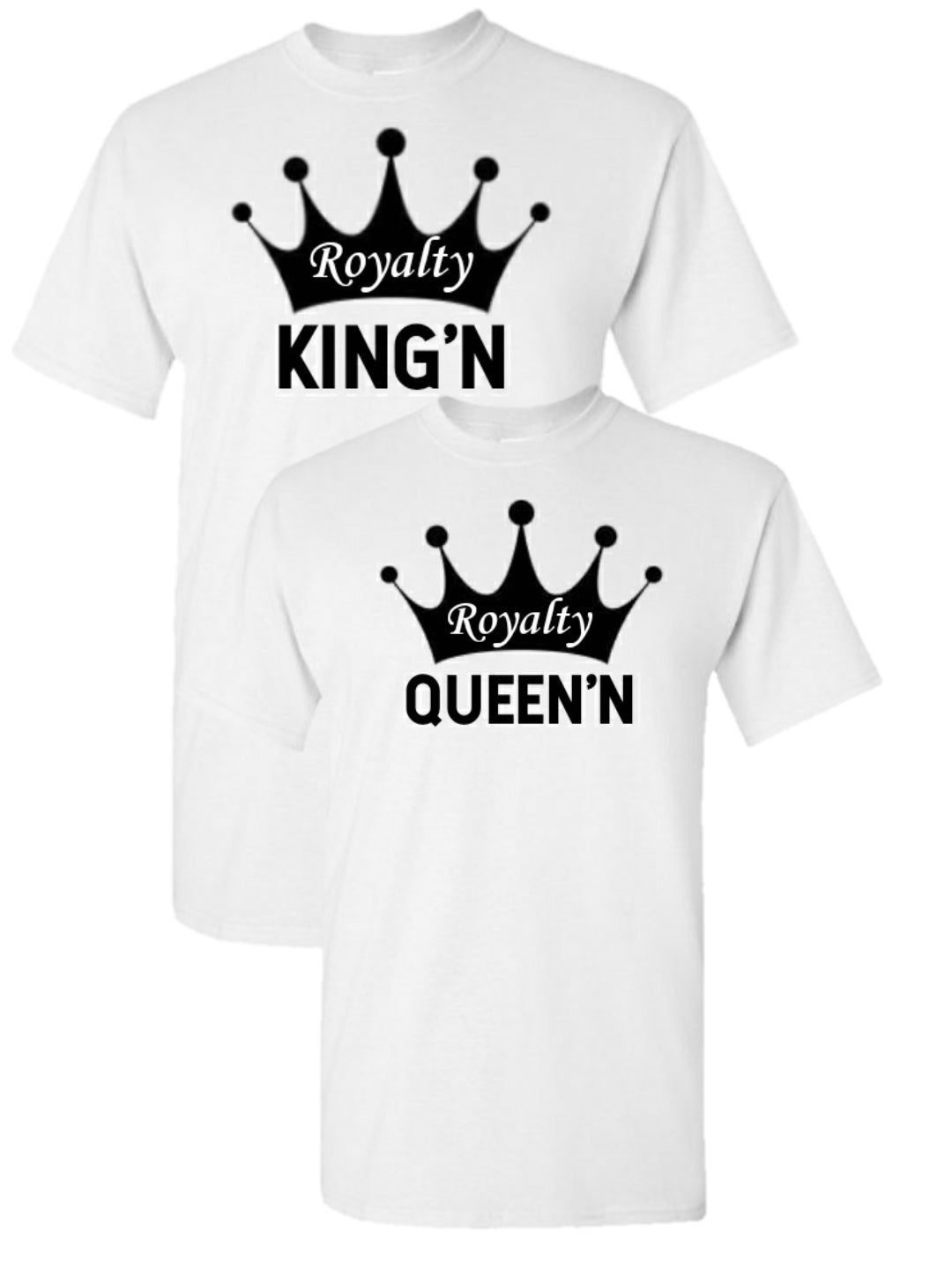 Premium Vector T-shirt design king and queen. couple design t, king queen 
