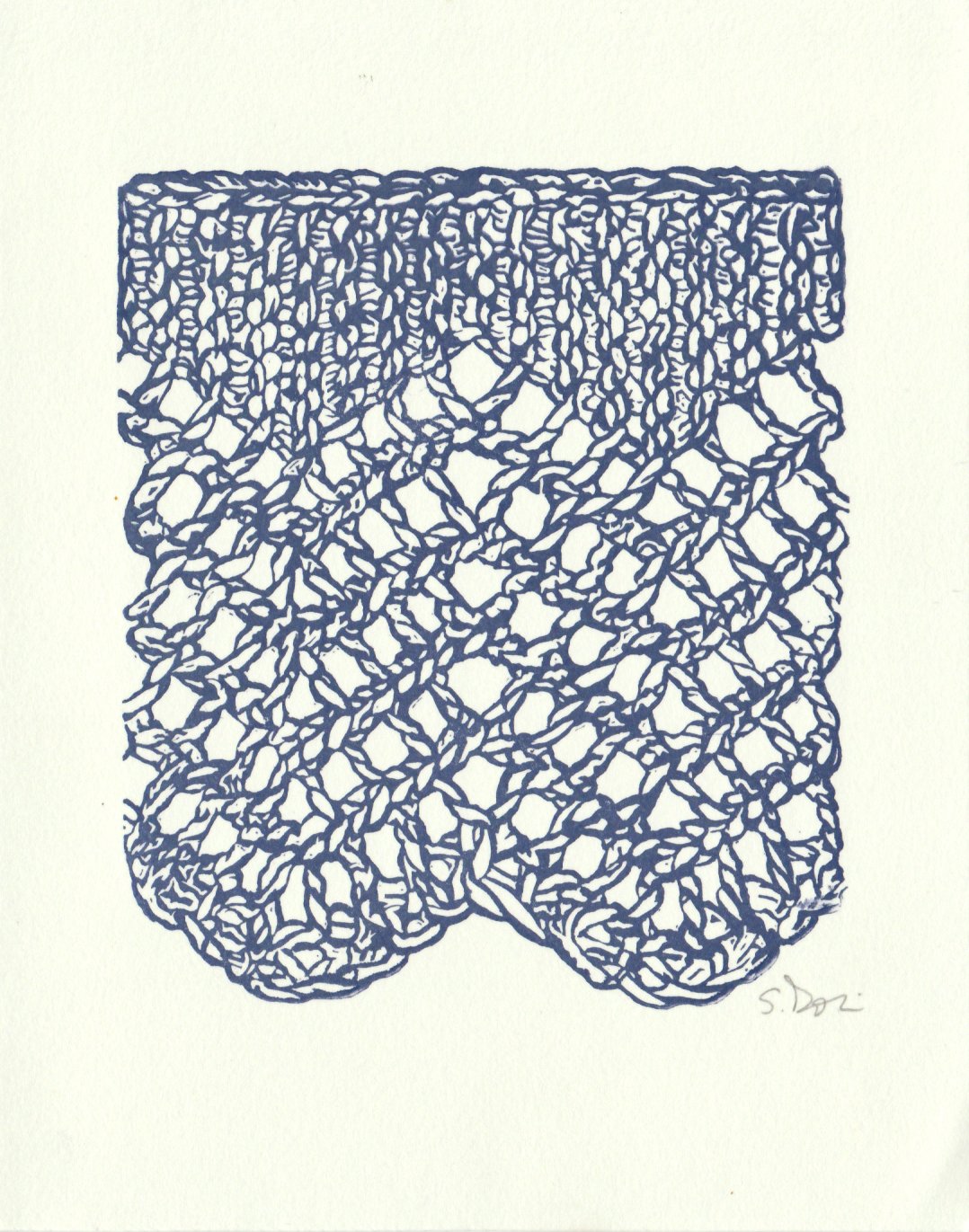 How to Knit by Stacie Dolin - Linoprint