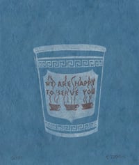 Happy to Serve You by Stacie Dolin - Linoprint