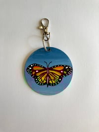 Image 1 of Butterfly hand painted keychain