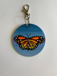 Image 2 of Butterfly hand painted keychain