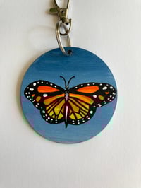 Image 3 of Butterfly hand painted keychain