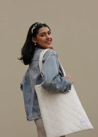 Image 1 of Quilted Tote Bag in Birch