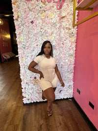 Image 2 of cream shorts bodysuit