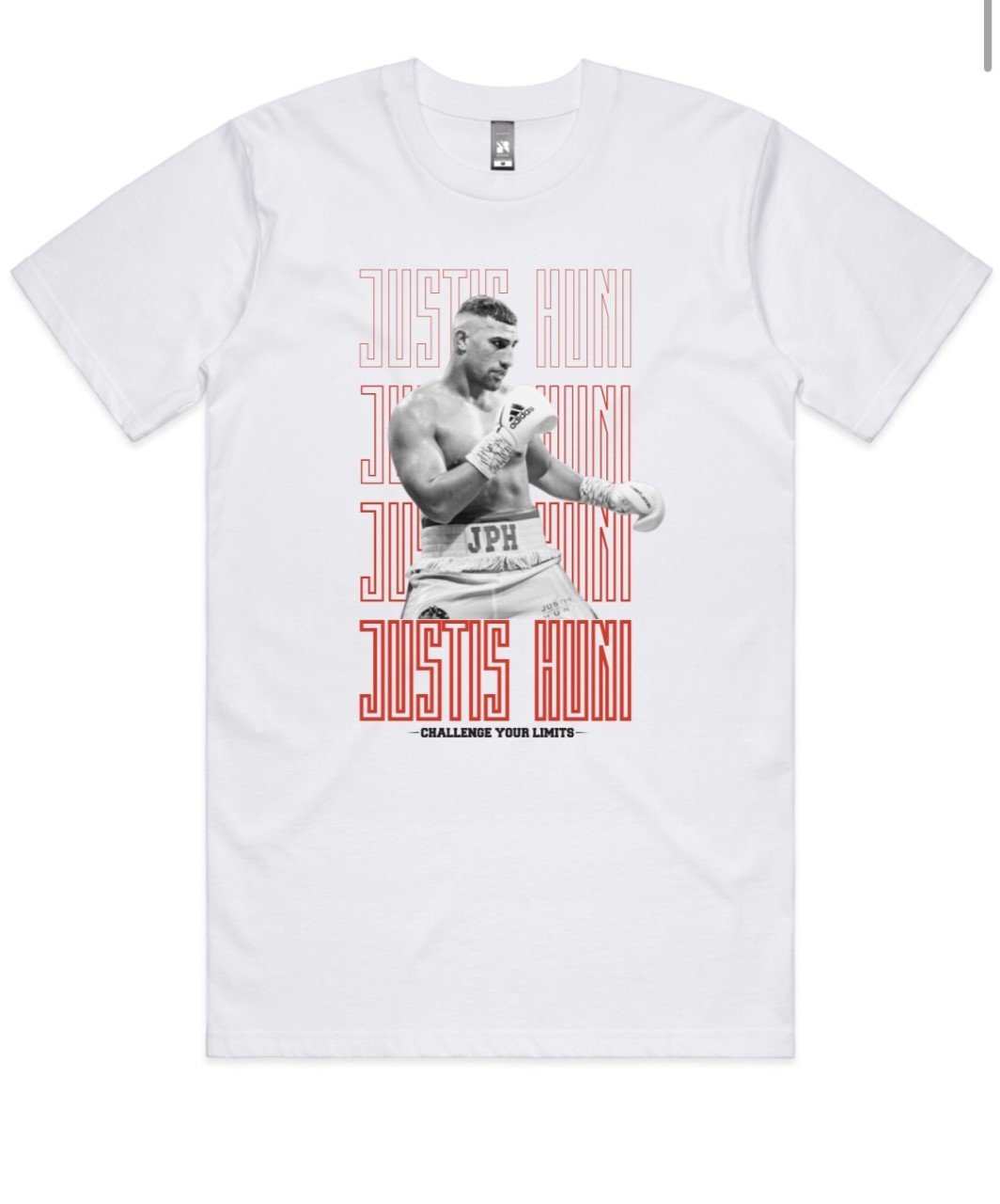Justis Huni Red & White Tee