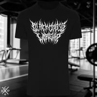 Image 1 of UNISEX .B.C.W. ACTIVE WEAR T-SHIRT - BLACK CROSS WORSHIP PRINT