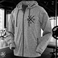 MENS AND WOMENS .B.C.W. ACTIVE WEAR LIGHT WEIGHT ZIP HOODIE- BCWXHC POCKET PRINT