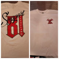 Red on Whote Support Shirt