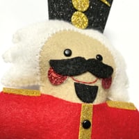 Image 2 of Gingerbread Nutcracker RED decoration made to order