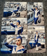 Set of 5 prints "Latex sailor"