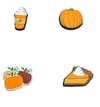 Pumpkin / Fall Thanksgiving shoe charms 