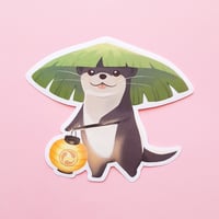 Image 2 of Odder Otter Sticker
