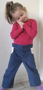Image of Taylor turn-up trousers for little misses (two prints available)