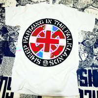 Image 1 of Sheep Farming in the Falklands tee (handpainted)