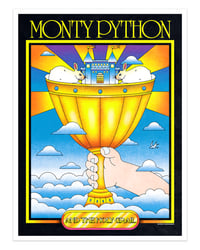 Image 2 of "The Holy Grail"  • 18"x24" fuzzy blacklight poster
